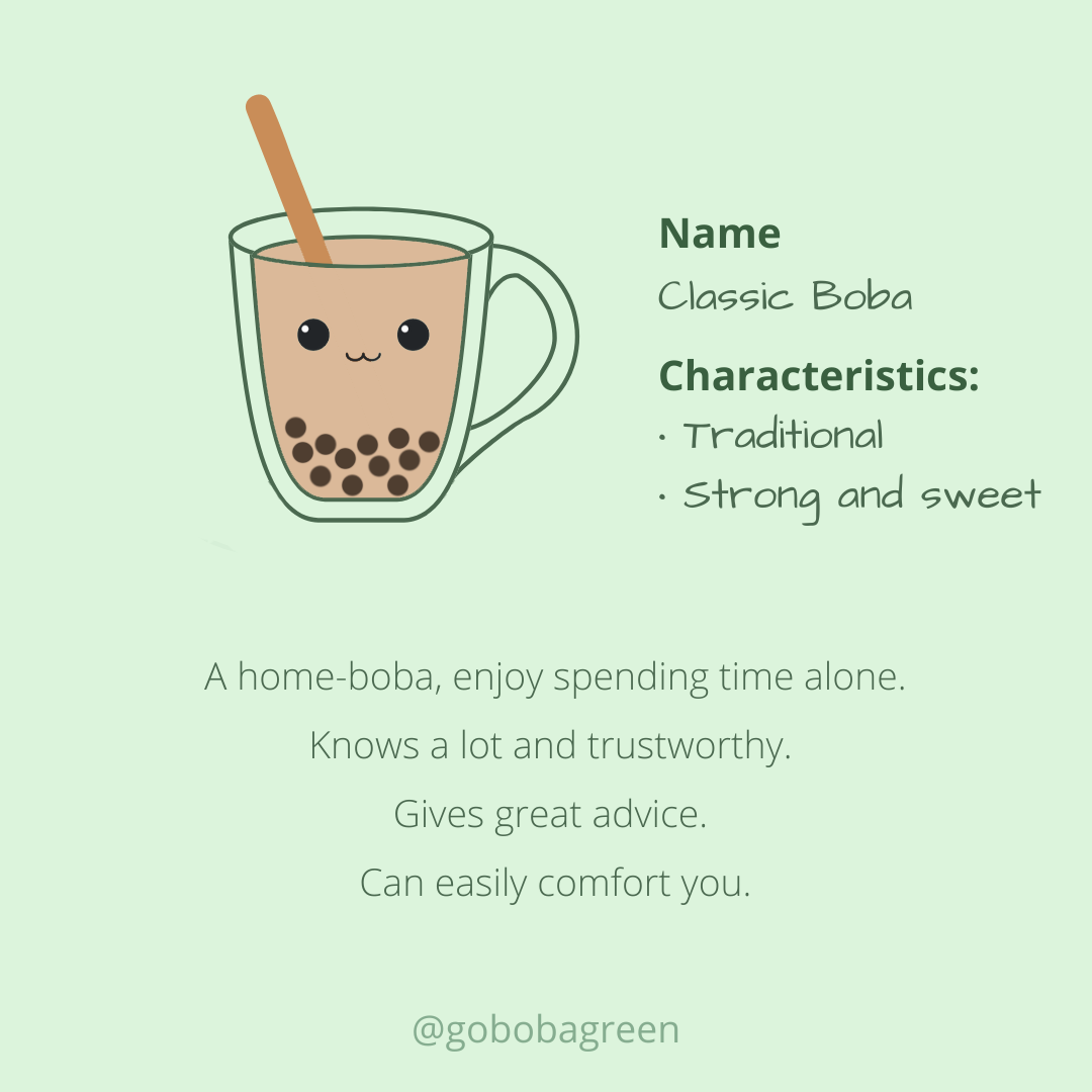 Meet the boba family: Classic Boba – bobagreen