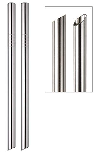 Stainless Steel Boba Straws - Beveled Tip