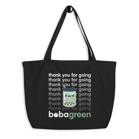 Organic Reusable Tote Bag - Large (Black)